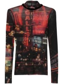 Jean Paul Gaultier Pigalle-print Mesh T-shirt Red at Farfetch